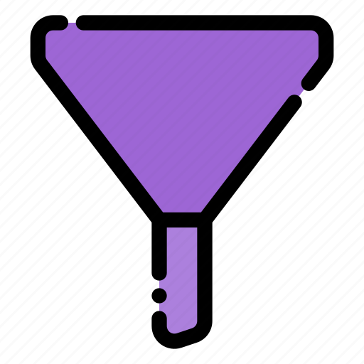 Funnel, filter, tool, chemistry, laboratory icon - Download on Iconfinder