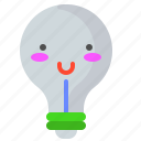 bulb, emoji, happy, light, lightbulb, smile