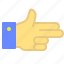 arrow, gesture, gun, hand, interaction 