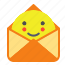 document, envelope, file, mail, message, send, smile