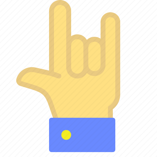 Arrow, gesture, hand, interaction, rock icon - Download on Iconfinder
