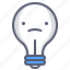 bulb, emoji, light, lightbulb, sad 