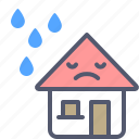 home, house, landpage, rain, weather