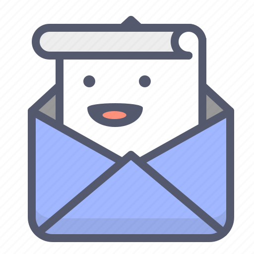 Envelope, mail, message, send, smile icon - Download on Iconfinder