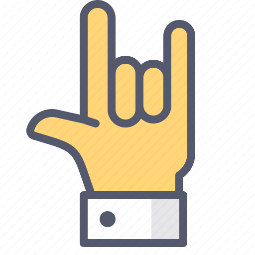 Arrow, gesture, hand, interaction, rock icon - Download on Iconfinder
