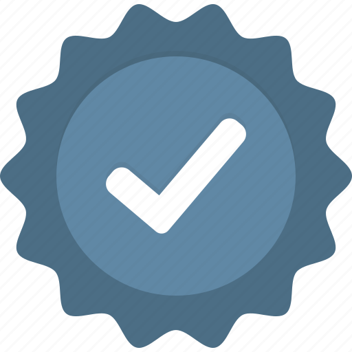 Badge, blue, check, verified icon - Download on Iconfinder