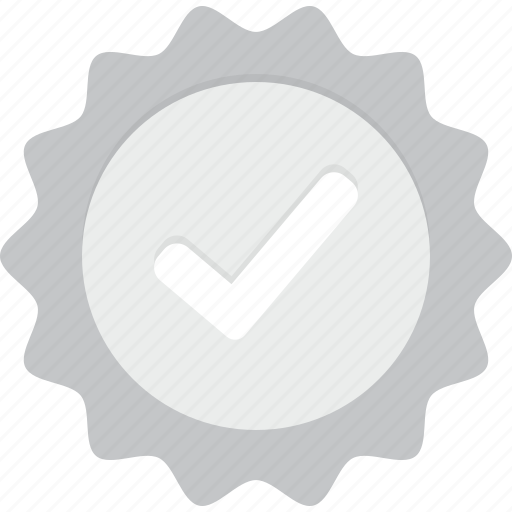 Badge, check, silver, verified icon - Download on Iconfinder