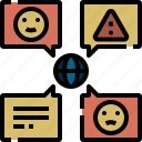 customer, comment, feedback, emoji, alert