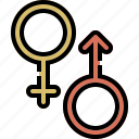 gender, sign, female, male, symbol