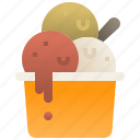 icecream, desert, scoop, cup, ice