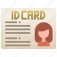 identification, official, person, information, card 