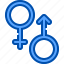 gender, sign, female, male, symbol