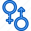 gender, sign, female, male, symbol 