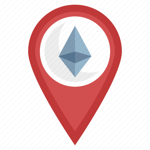 Pin, ethereum, cryptocurrency, location, blockchain icon - Download on Iconfinder