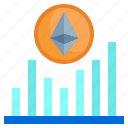 statistic, ethereum, cryptocurrency, chart, graph
