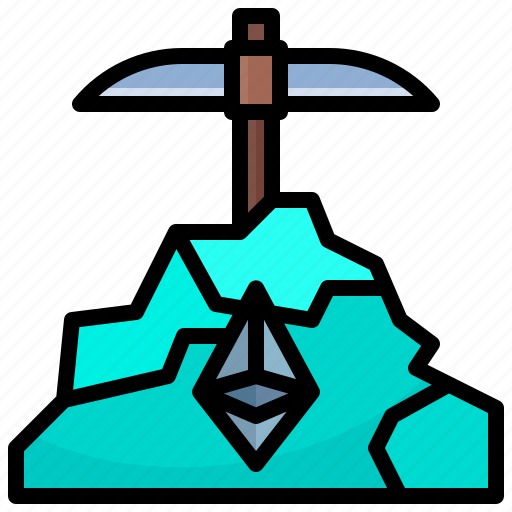 Digital, pickaxe, ethereum, cryptocurrency, currency, blockchain icon - Download on Iconfinder