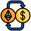 exchange, ethereum, currency, business, and, finance, dollar
