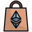 shopping, ethereum, payment, bag, buying 