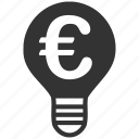 bubble, electricity, euro, european, hint, idea, electric lamp