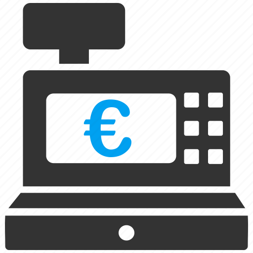 Cashbox, euro, european, cash register, check out, counter, seller icon - Download on Iconfinder