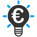 euro, european, innovation, electric, light bulb, power, science