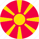 north, north macedonia, macedonia, flag, country, national, nation, balkan