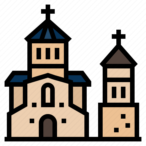 European, georgia, kazbegi, landmark, gergeti trinity church icon - Download on Iconfinder