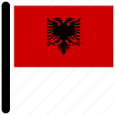 albania, flag, country, flags, national