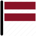flag, latvia, country, rectangular, square