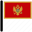 flag, montenegro, country, flags, national