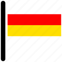 flag, ossetia, country, flags, rectangular