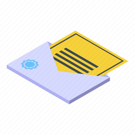 Event, invitation, isometric icon - Download on Iconfinder