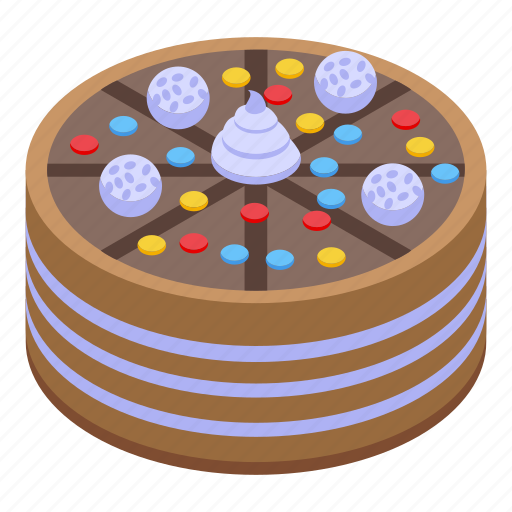 Party, cake, isometric icon - Download on Iconfinder