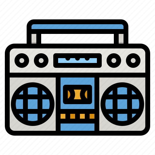 Radio, retro, music, cassette, player icon - Download on Iconfinder