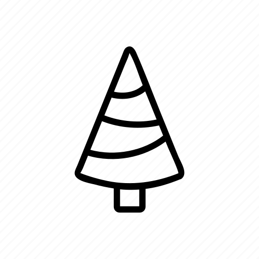 Christmas, contour, evergreen, silhouette, tree, winter icon - Download on Iconfinder