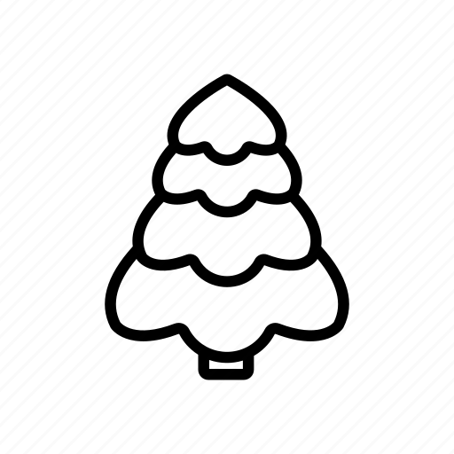 Christmas, contour, evergreen, silhouette, tree, winter icon - Download on Iconfinder
