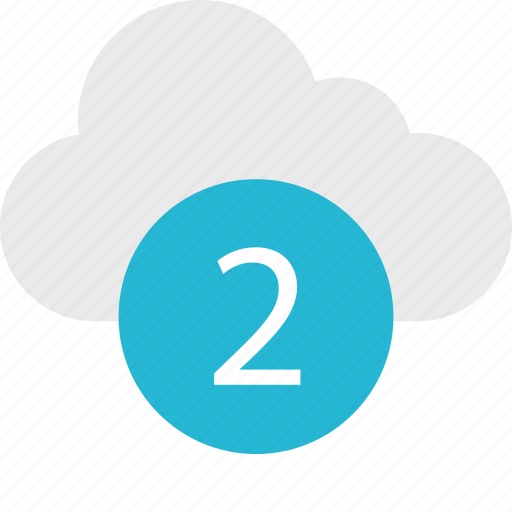 Cloud, file, number, server, two, up icon - Download on Iconfinder