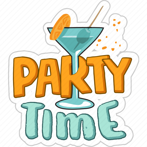Bar, cocktail, drink, network, party, restaurant, social sticker - Download on Iconfinder