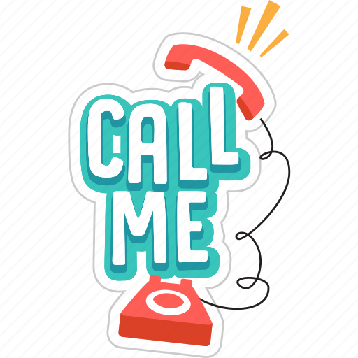 Call, communication, contact, network, social, telephone sticker - Download on Iconfinder