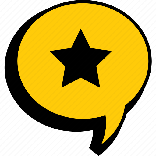 Comment, communication, network, review, social, star sticker - Download on Iconfinder