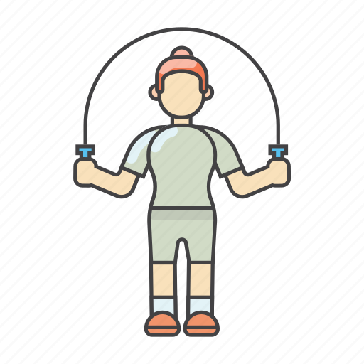 Exercises, fitness, gym, jump, jump rope, rope, workout icon - Download on Iconfinder