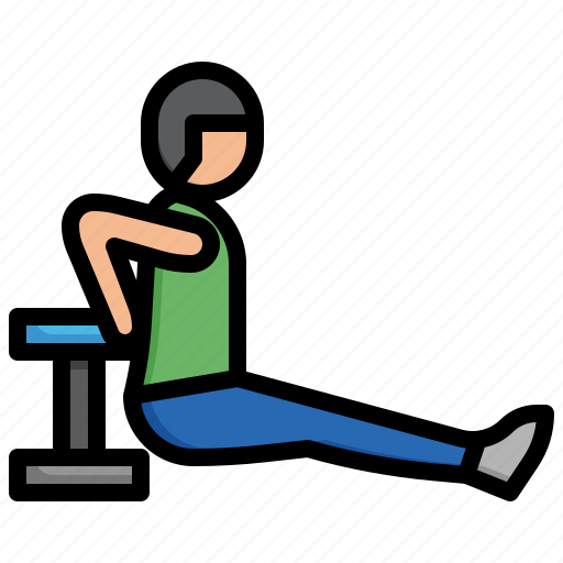 Exercising, chair, dips, wellness, exercise, sport, body icon - Download on Iconfinder