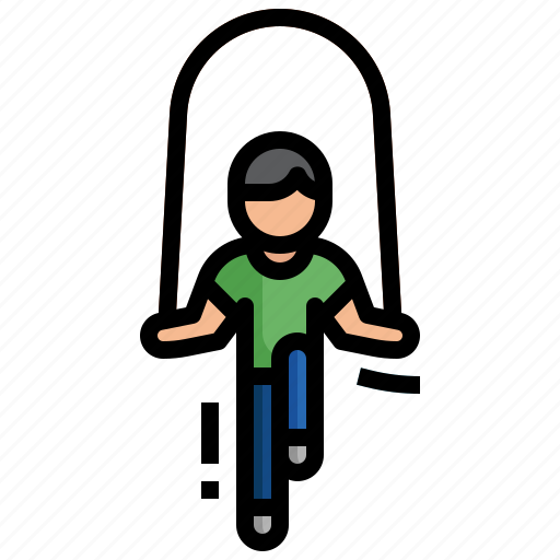 Exercising, jump, rope, jumping, fitness, stick, man icon - Download on Iconfinder