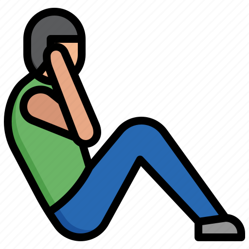 Exercising, situp, workout, abdominal, exercise, crunching icon - Download on Iconfinder
