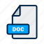 extension, doc, file, format 