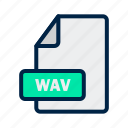 extension, wav, file, format