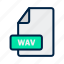 extension, wav, file, format 
