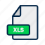 extension, xls, file, format 