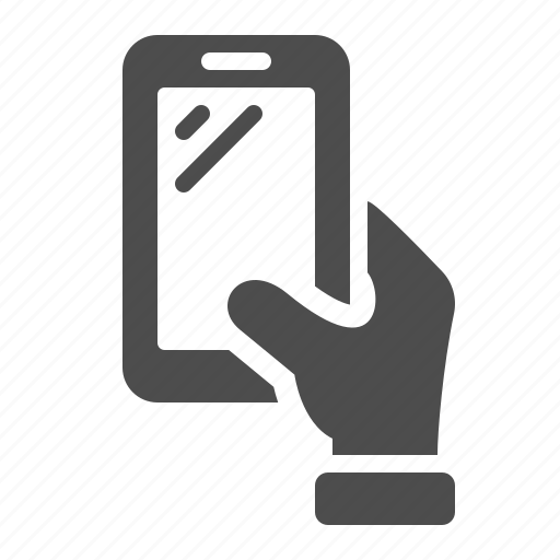 Hand, holding, mobile phone, smartphone icon - Download on Iconfinder