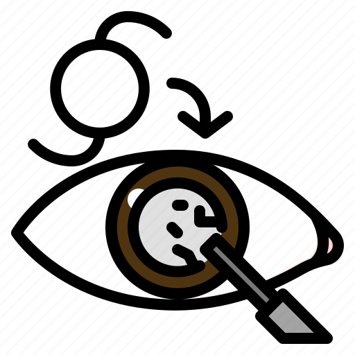 Cataracts, intraocular, lens, surgery, iol, eye, vision icon - Download on Iconfinder